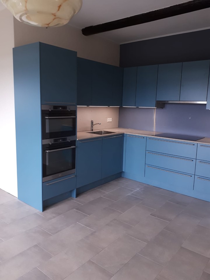 primo keukens keukens bij onze klanten nobilia hoekkeuken in blauw